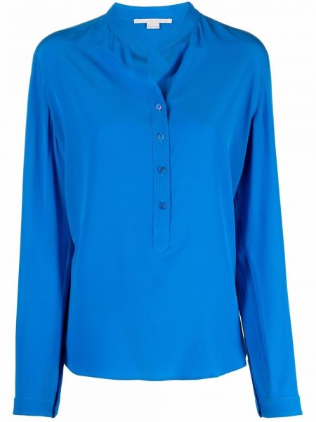 Шелковая рубашка Stella Mccartney, синяя