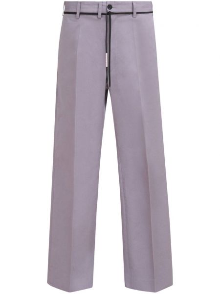 Rovné kalhoty Marni fialové