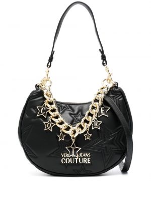 Usnjena crossbody torbica z zvezdico Versace Jeans Couture