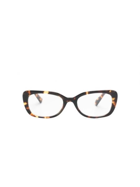 Okulary korekcyjne Miu Miu brązowe
