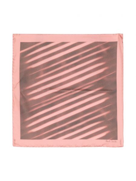 Μεταξωτός κασκόλ με σχέδιο με αφηρημένο print Paul Smith ροζ