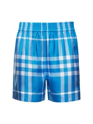 Shorts à carreaux Burberry bleu