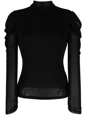 Μπλούζα με διαφανεια Dvf Diane Von Furstenberg μαύρο