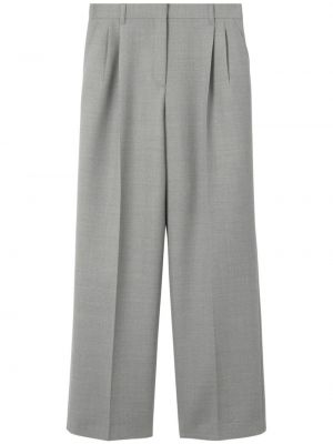 Voľné vlnené nohavice Burberry sivá