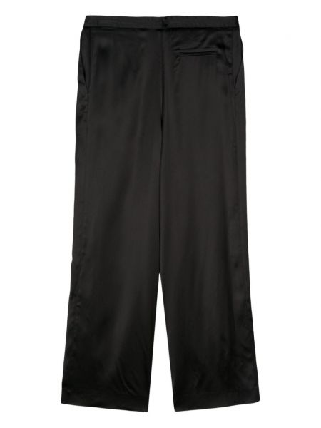 Satynowe proste spodnie Botter czarne