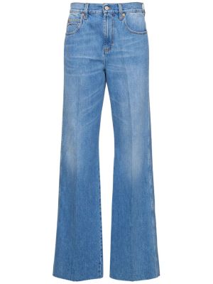 Bavlnené džínsy Gucci modrá