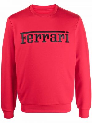 Sweatshirt mit stickerei Ferrari rot