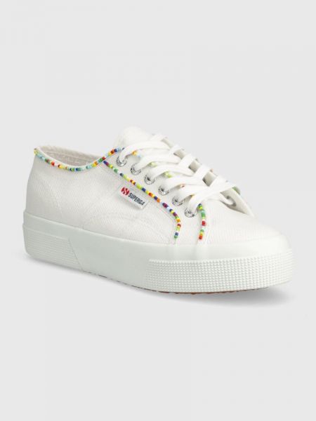 Gyöngyös sneakers Superga fehér