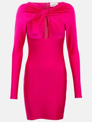 Mini vestido de tela jersey Coperni rosa