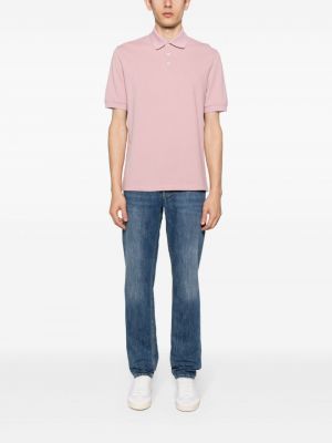 Kokvilnas polo krekls Brunello Cucinelli rozā