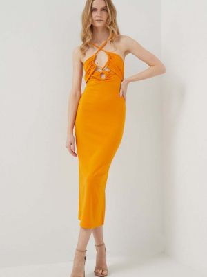 Midi šaty Sisley oranžové
