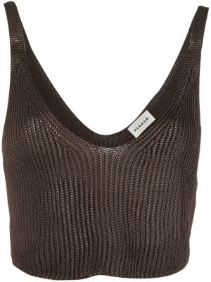 Strikket crop top P.a.r.o.s.h. brun