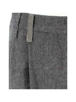 Pantalones rectos de lana retro Brunello Cucinelli