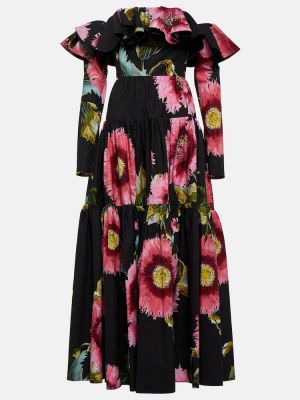 Kvetinové bavlnené dlouhé šaty Giambattista Valli