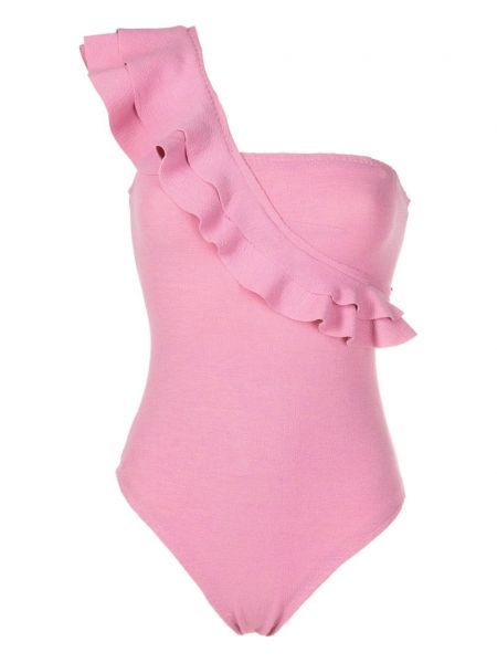 Kupaći kostim s volanima Clube Bossa ružičasta