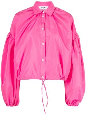 Сатенена блуза Msgm розово