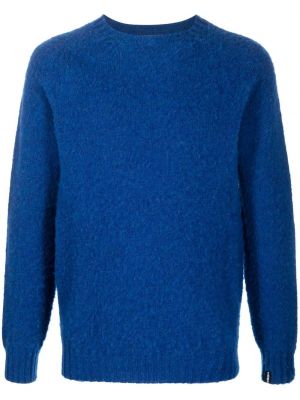 Vilnas džemperis ar apaļu kakla izgriezumu Mackintosh zils