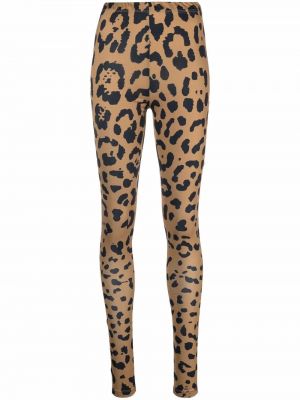 Pajkice s potiskom z leopardjim vzorcem Atu Body Couture bež