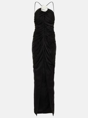 Maksi haljina od šifona s cvjetnim printom Rasario crna