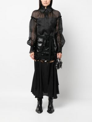 Kožená sukně 032c černé