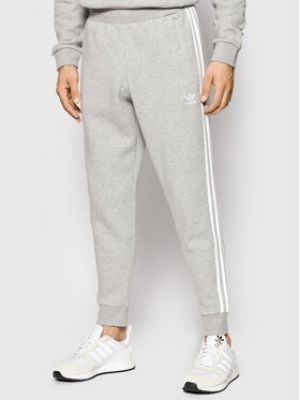 Приталені спортивні штани Adidas сірі