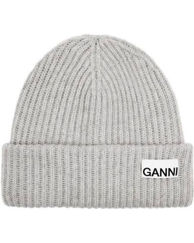 Шерстяная шапка бини Ganni