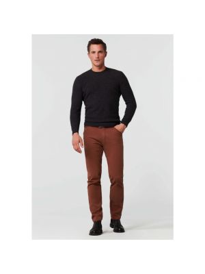 Pantalones chinos slim fit Meyer marrón