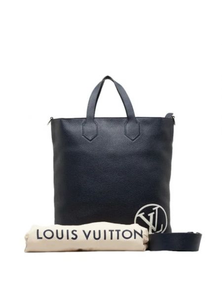 Shopperka skórzana Louis Vuitton Vintage niebieska