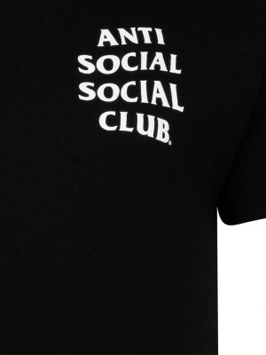 Koszulka z nadrukiem Anti Social Social Club czarna