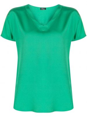 Блуза с v-образно деколте Kiton зелено