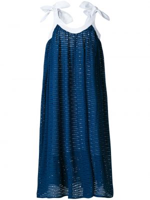 Usnjena obleka Natasha Zinko modra
