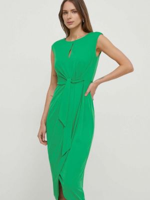 Sukienka midi dopasowana Lauren Ralph Lauren zielona