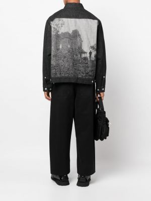 Jeansjacke mit print Undercover schwarz