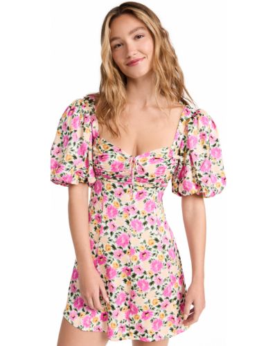 Mini šaty For Love & Lemons, růžová