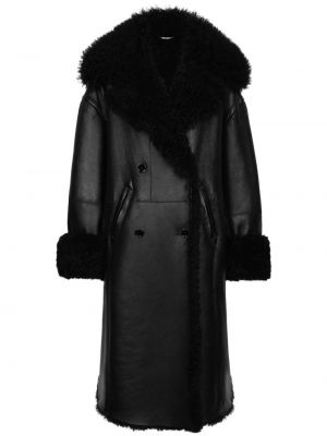 Παλτό σε φαρδιά γραμμή Dolce & Gabbana μαύρο