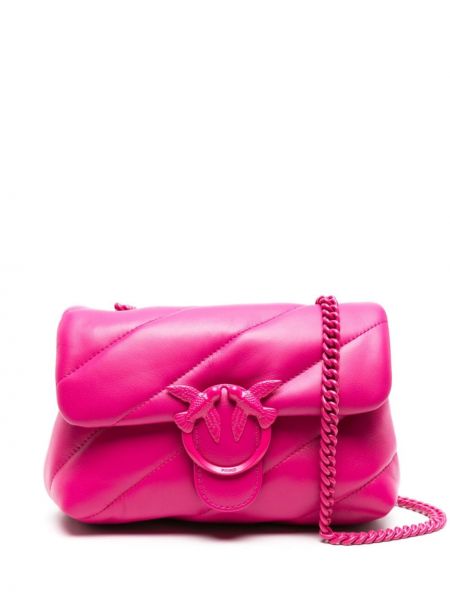 Prošívaná taška přes rameno Pinko růžová