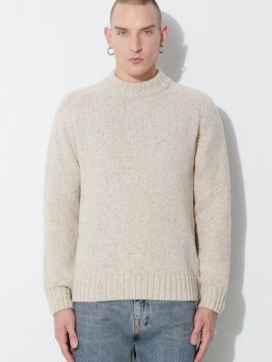 Sweter wełniany Universal Works beżowy