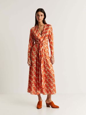 Μάξι φόρεμα Scalpers πορτοκαλί