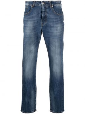 Jeans skinny slim à imprimé John Richmond bleu