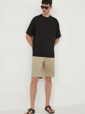 Однотонная шелковая футболка Calvin Klein черная
