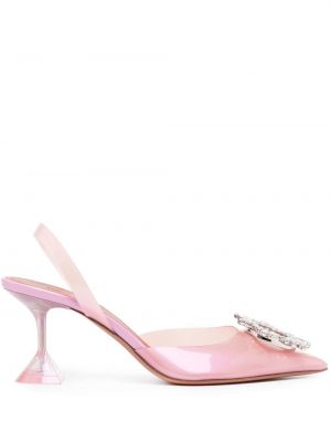 Pumpar med remmar med slingback Amina Muaddi rosa