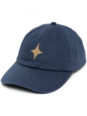 Raštuotas kepurė su snapeliu su žvaigždės raštu Madison.maison mėlyna
