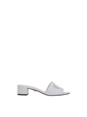 Leder sandale Dolce & Gabbana weiß