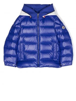 Jacka med huva för tjejer Moncler Enfant blå