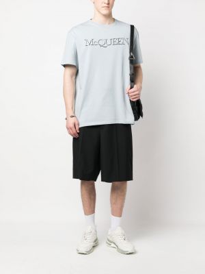 T-shirt en coton à imprimé Alexander Mcqueen gris