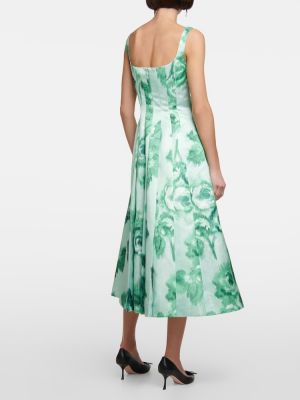 Миди рокля на цветя Emilia Wickstead зелено