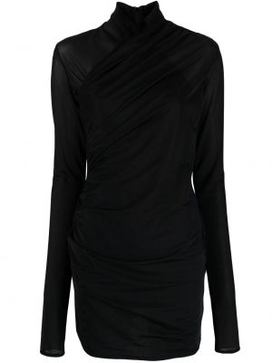 Drapované koktejlkové šaty Gauge81 čierna