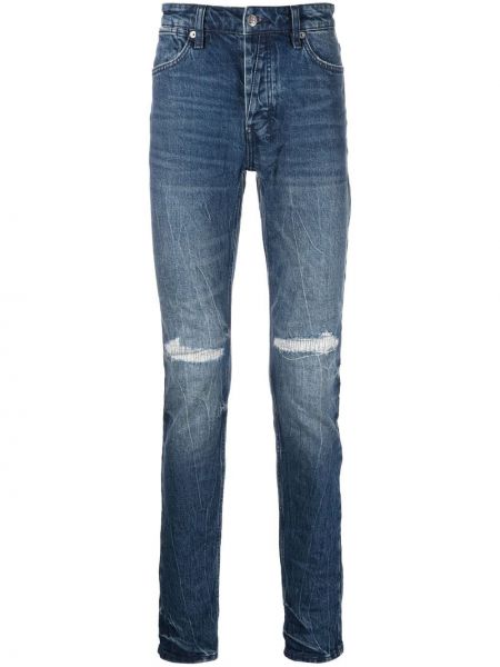 Slim fit distressed skinny jeans Ksubi blau