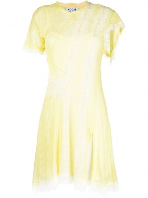 Sukienka koronkowa Koché żółta