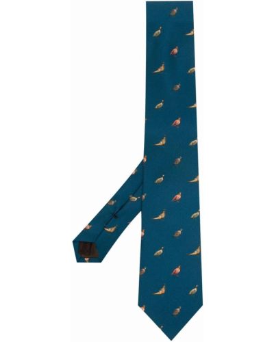 Corbata con estampado animal print Church's azul